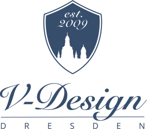 Logo von V-Design Dresden. Seit 2009